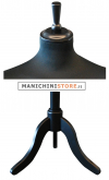 Busto uomo in tessuto Nero con treppiede Nero