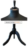 Busto uomo in tessuto Nero con treppiede Nero