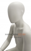 Manichino bambino seduto 8 anni - bianco