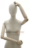Manichino donna Linen con braccia in legno seduto