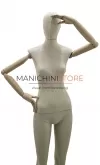 Manichino donna Linen con braccia in legno - posa 1