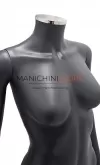 Busto donna grigio antracite con braccia e base da banco