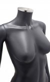 Busto donna grigio antracite con testa, braccia e base