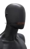 Busto uomo grigio antracite con testa, braccia e base da banco