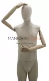 Manichino uomo Linen con braccia in legno - posa 1