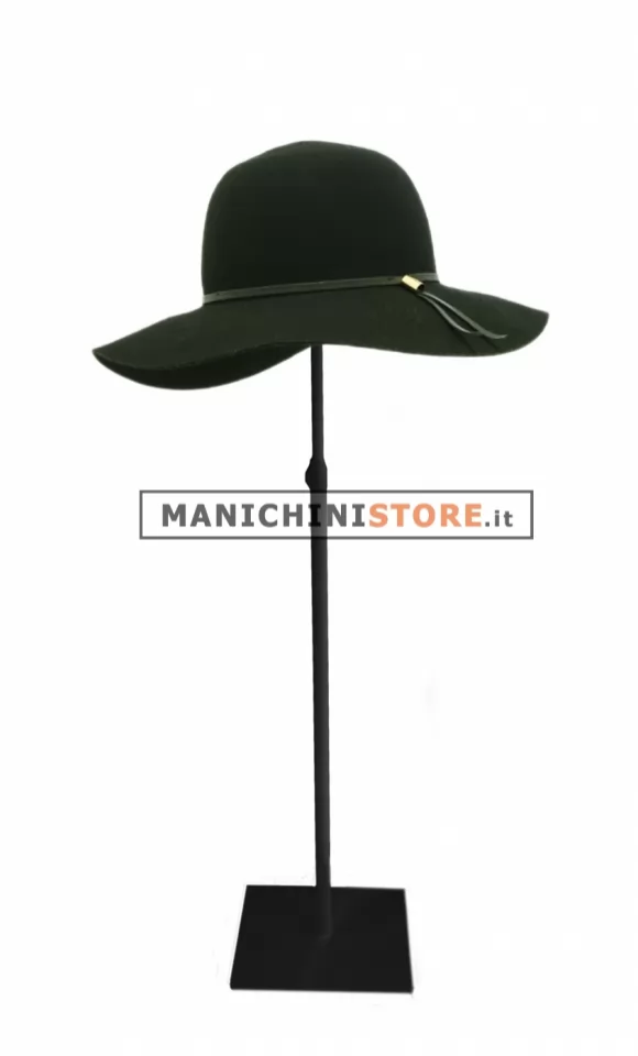 Espositore porta cappelli regolabile in altezza - Nero