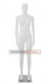 Manichino donna dalla testa scolpita - Bianco