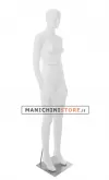 Manichino donna dalla testa scolpita - Bianco