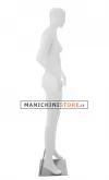 Manichino donna dalla testa scolpita - Bianco