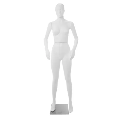 Manichino donna dalla testa scolpita - Bianco