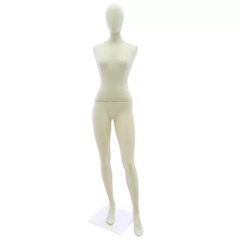 Manichino donna Plastic Linen testa uovo senza braccia