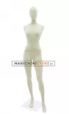 Manichino donna Plastic Linen testa uovo senza braccia
