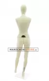 Manichino donna Plastic Linen testa uovo senza braccia