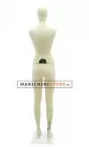 Manichino donna Plastic Linen testa uovo senza braccia