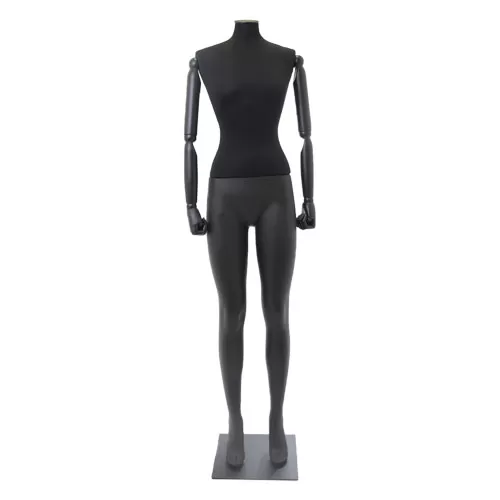 Manichino donna Plastic Lycra con braccia in legno senza testa