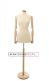 Busto donna lycra avorio con braccia legno