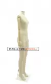 Manichino donna Plastic Linen con braccia in legno senza testa
