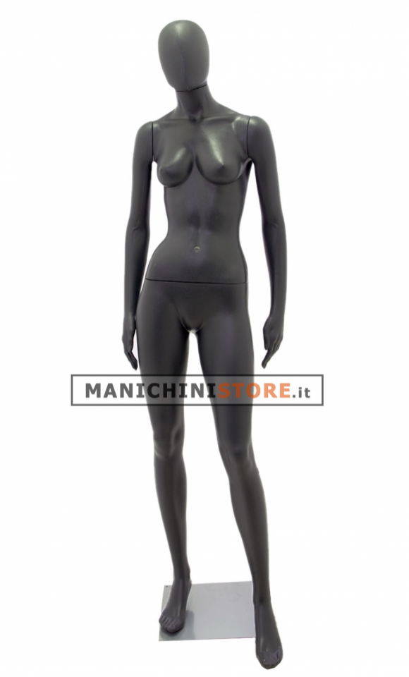 Manichino donna testa a uovo - Piombo