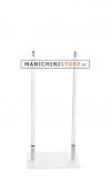 Base doppia asta in plexiglas 70cm