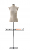 Busto donna in Lino con base cromata tonda