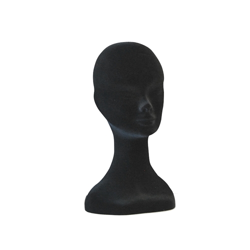 Testa donna porta accessori in velluto nero