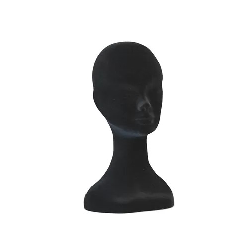 Testa donna porta accessori in velluto nero