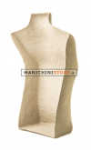 Torso display gioielli cartapesta naturale