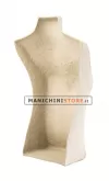 Torso display gioielli cartapesta bianco