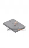 Espositore porta anelli in velluto grigio chiaro