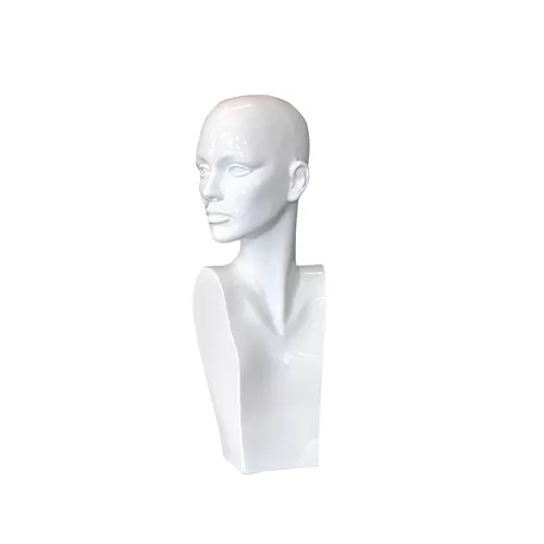 Testa donna realistica laccata bianca