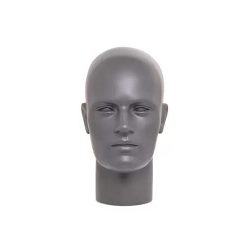 Testa uomo porta accessori verniciata color grigio