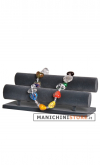 Espositore per bracciali e orologi in velluto grigio