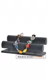 Espositore per bracciali e orologi in velluto grigio