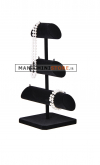Espositore per bracciali e collane in velluto nero