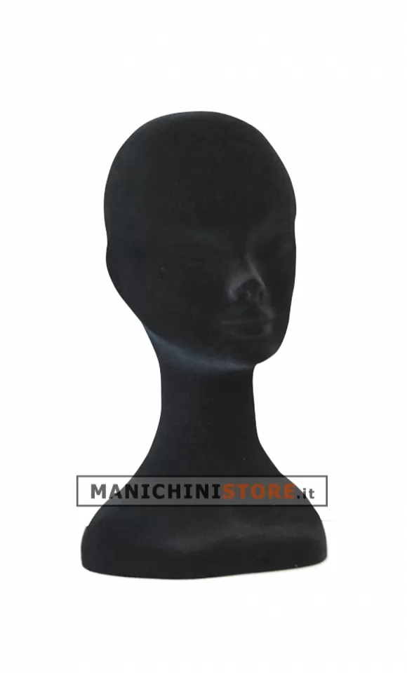 Testa donna porta accessori in velluto nero