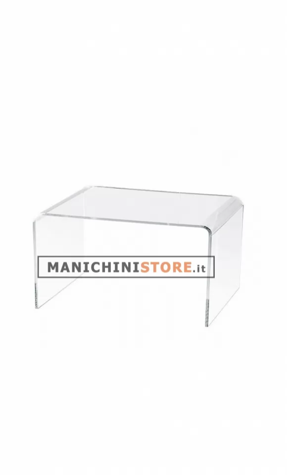 Tavolo espositore in Plexiglass trasparente H 25 cm