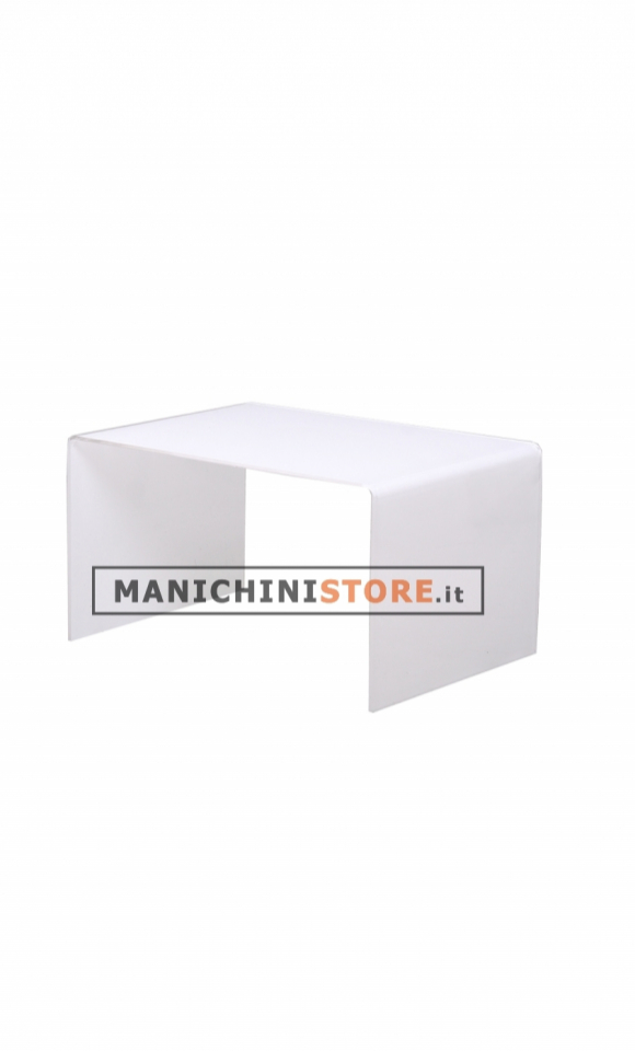 Tavolo espositore in Plexiglass bianco H 20 cm