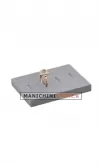 Espositore porta anelli in velluto grigio chiaro