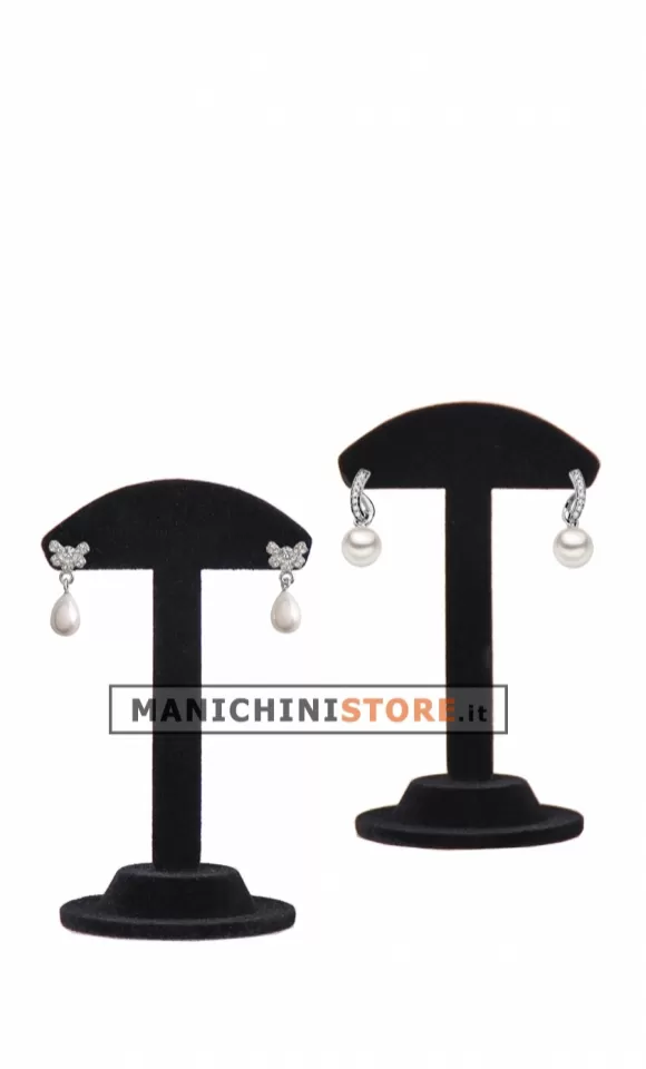 Espositore per orecchini in velluto nero