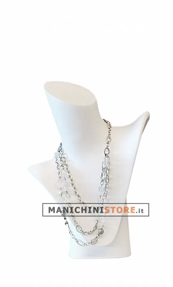Espositore per collane bianco