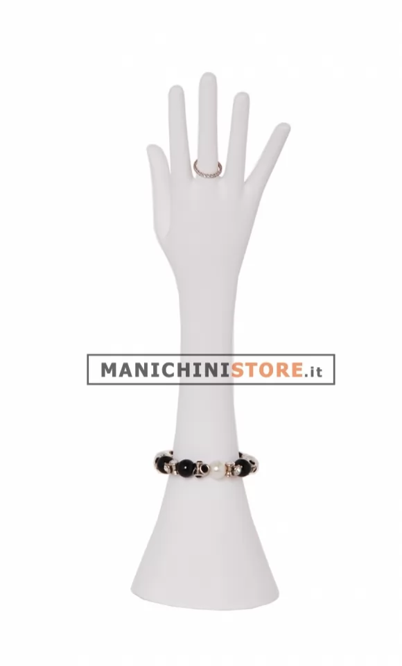 Mano portagioie bianca cod.639