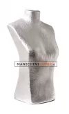 Torso display gioielli cartapesta argento