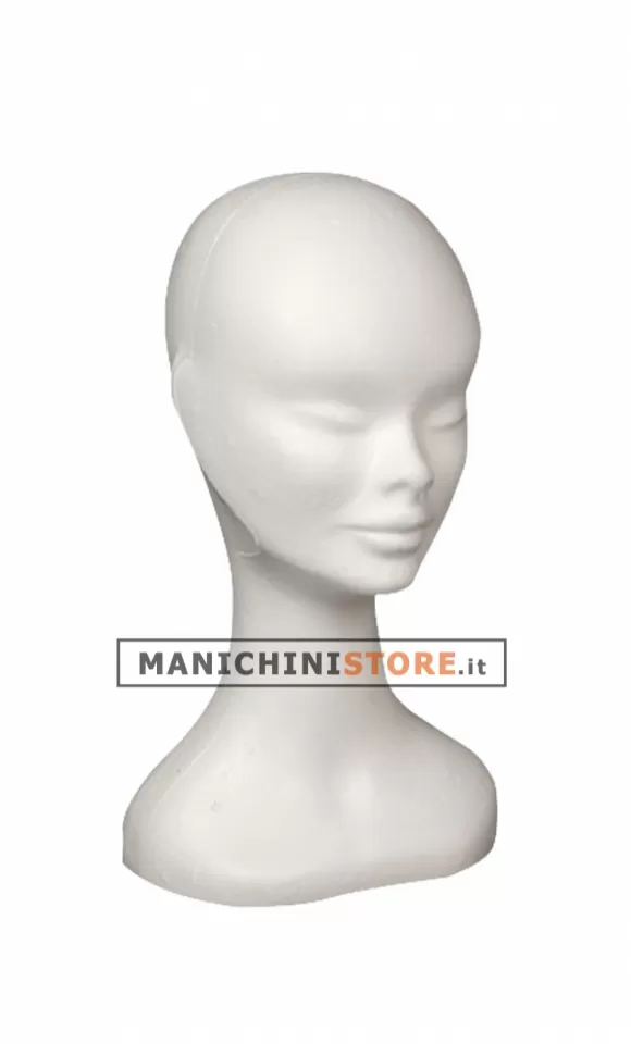 Testa donna porta accessori in polistirolo