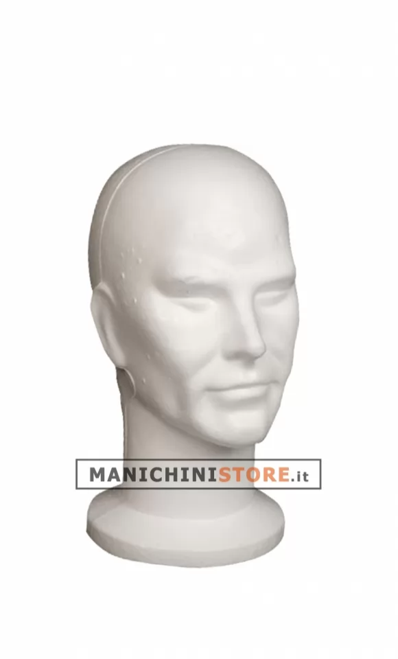 Testa uomo porta accessori in polistirolo