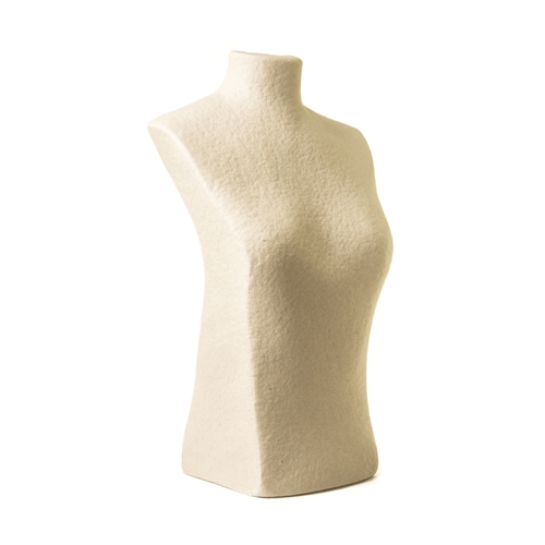 Torso display gioielli cartapesta naturale
