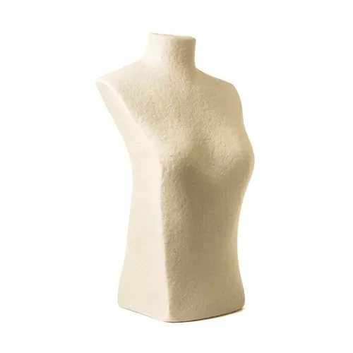 Torso display gioielli cartapesta naturale
