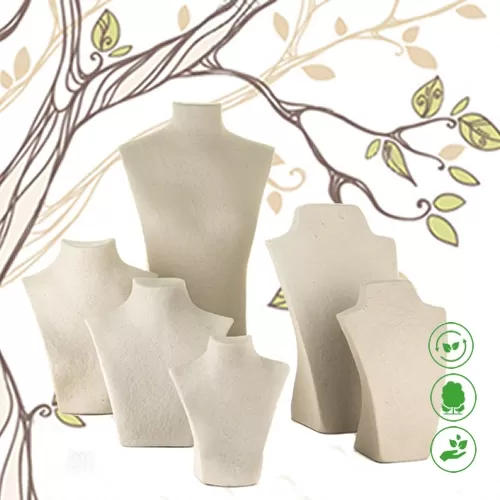 Busto display gioielli a V grande naturale