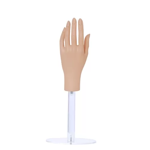 Mano donna per guanti con base in plexiglass