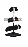 Espositore per bracciali e collane in velluto nero