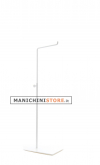 Display stand for bags and accessories adjustable in height - white